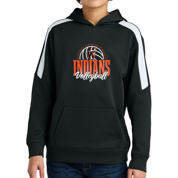 Winnebago Volleyball 2026 Logo 1 - Youth Sport Wick ® Fleece United Pullover Hoodie Thumbnail