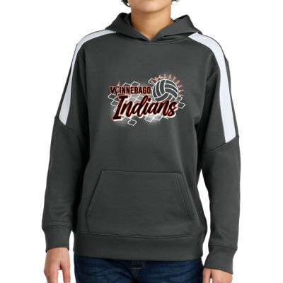 Winnebago Volleyball 2026 Logo 2 - Youth Sport Wick ® Fleece United Pullover Hoodie Thumbnail