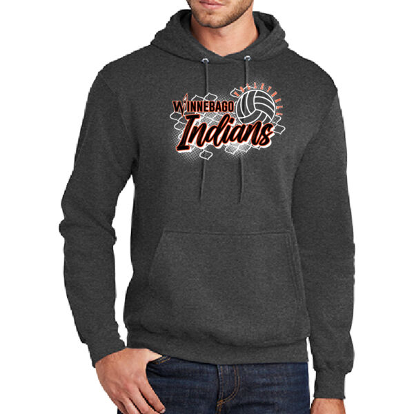 Winnebago Volleyball 2026 Logo 2 - Tall Core Fleece Pullover Hooded Sweatshirt Thumbnail